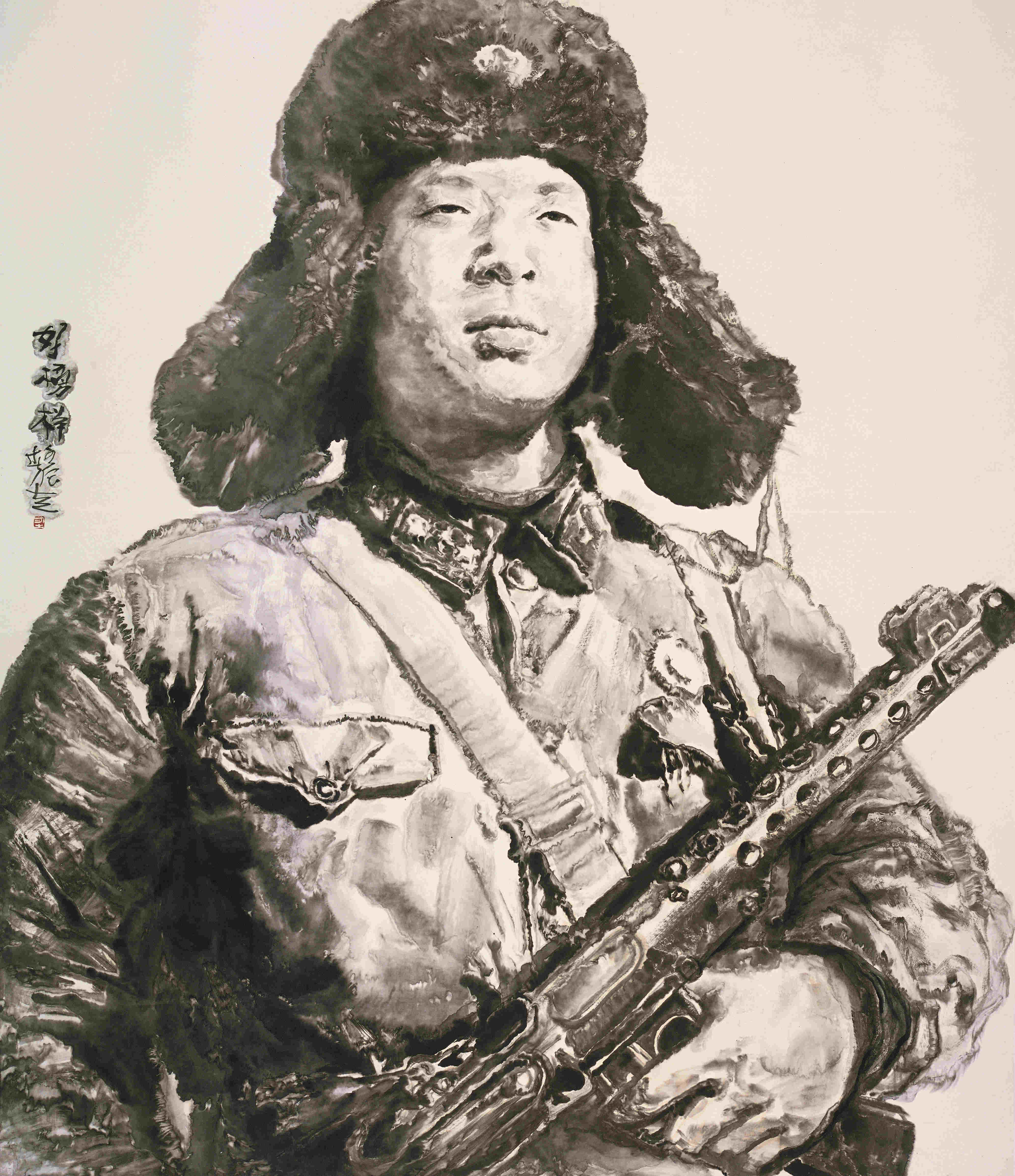 方土《好榜样》 纸本水墨193cmX224cm  2012年